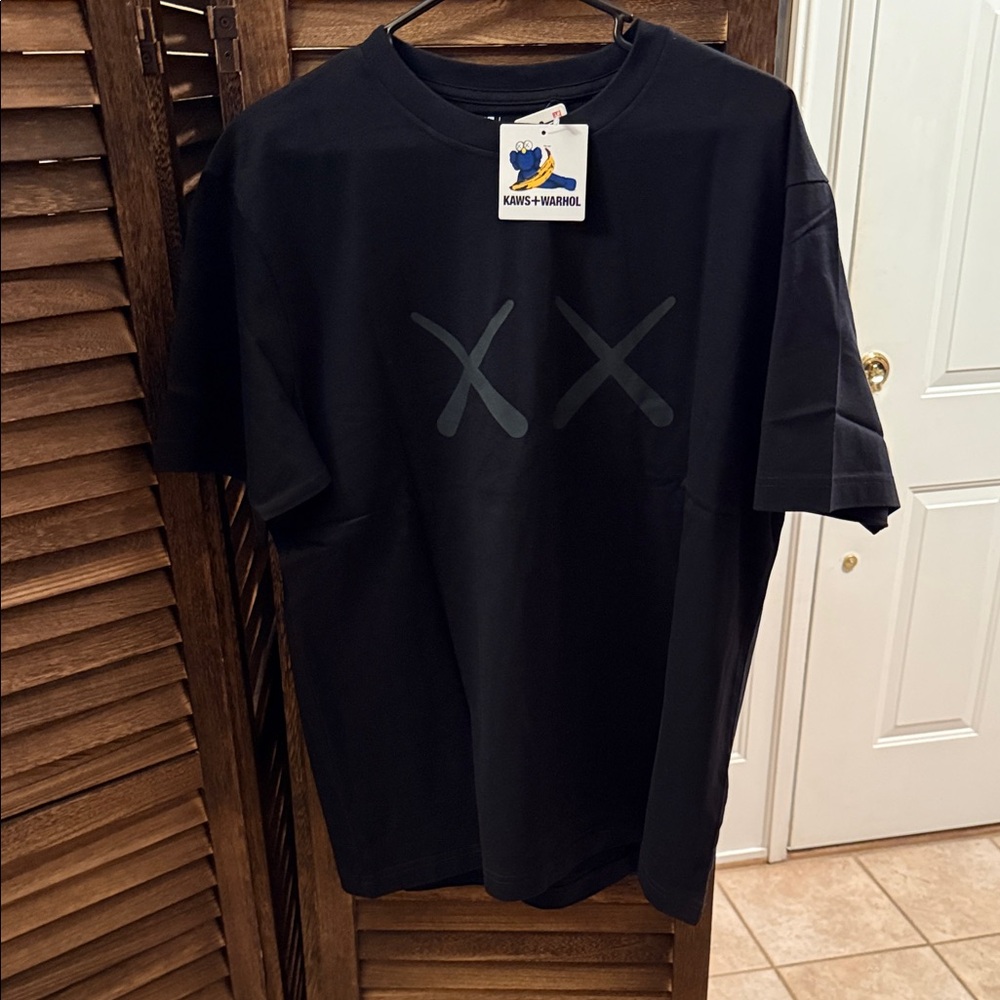 Black Graphic T-Shirt Kaws + Warhol